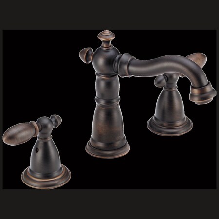 Delta Victorian Two Handle Widespread Bathroom Faucet 3555-RBMPU-DST